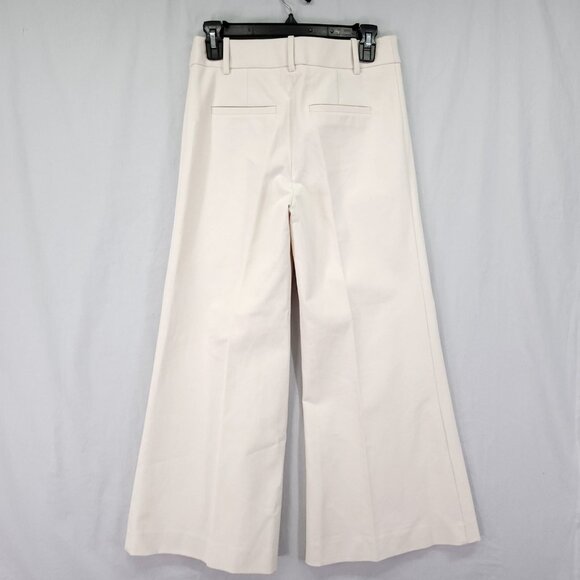 Frame Le Crop Flare Trouser Women’s 4 Ivory Thick Stretch Shaping Pant - Picture 3 of 12